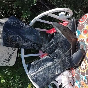 Black Sequin Cowboy boots